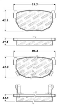 Picture of StopTech Street Touring 89 - 98 240SX Rear Brake Pads