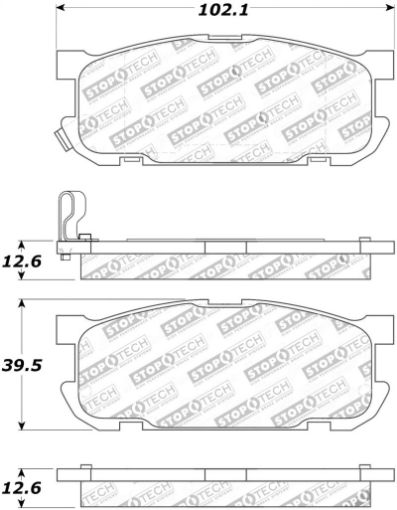 Picture of StopTech Street Touring 01 - 05 Miata w Sport Suspension Rear Brake Pads D891
