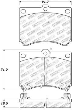 Picture of StopTech Street Touring 91 - 03 Ford Escort ZX2 92 - 95 Mazda MX - 3 Front Brake Pads