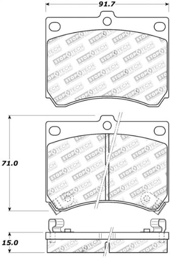 Picture of StopTech Street Touring 91 - 03 Ford Escort ZX2 92 - 95 Mazda MX - 3 Front Brake Pads