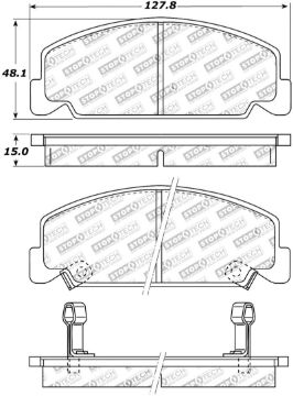 Picture of StopTech Street Touring 93 - 00 Honda Civic DX w Rr Drum Brakes Front Brake Pads