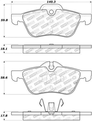 Picture of StopTech Street Touring 02 - 06 Mini Front Brake Pads