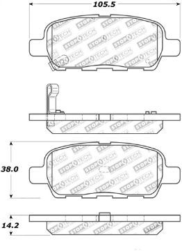 Picture of StopTech Street Touring 602 - 08 350z 01 - 08 G35 Rear Brake Pads