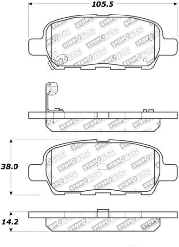 Picture of StopTech Street Touring 602 - 08 350z 01 - 08 G35 Rear Brake Pads