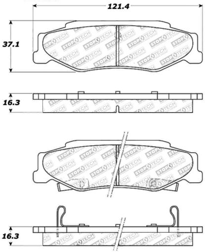 Picture of StopTech Street Touring 04 - 08 Cadillac XLRXLR - V Rear Brake Pads