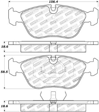 Picture of StopTech Street Touring 98 - 04 Volvo S6098 - 00 S7098 - 00 V70 Front Brake Pads