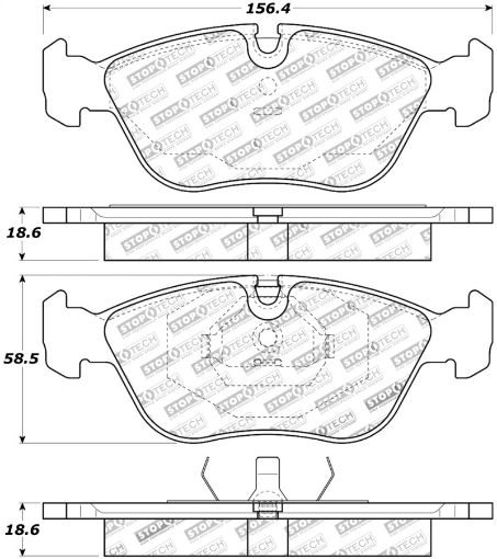 Picture of StopTech Street Touring 98 - 04 Volvo S6098 - 00 S7098 - 00 V70 Front Brake Pads