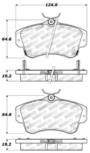 Picture of StopTech Street Touring 03 - 05 Dodge SRT - 4 Front Brake Pads