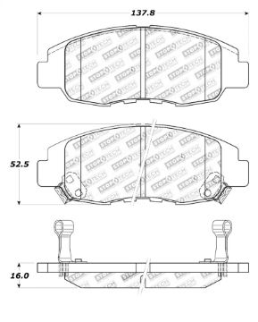 Picture of StopTech Street Touring 98 - 02 Honda Accord CoupeSedan Front Brake Pads