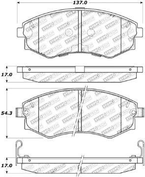 Picture of StopTech Street Touring 89 - 194 Nissan 240SX (wABS) Front Brake Pads