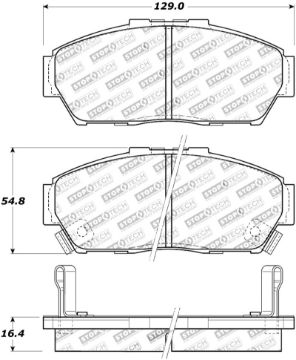 Picture of StopTech Street Touring 93 - 95 Honda Civic Coupe Front Brake Pads