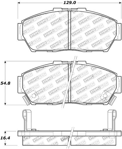 Picture of StopTech Street Touring 93 - 95 Honda Civic Coupe Front Brake Pads
