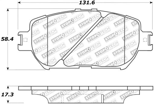 Picture of StopTech Street Touring 06 Lexus GS 09 - 10 IS Front Brake Pads