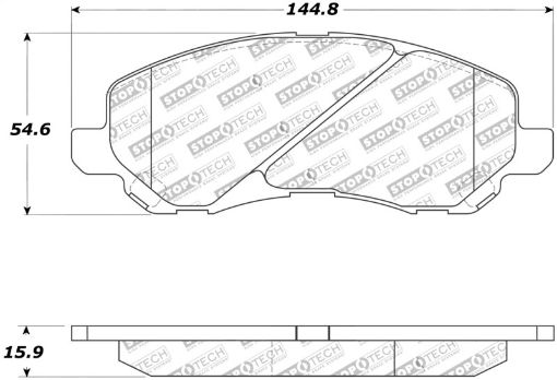 Picture of StopTech Street Touring 07 - 10 Jeep CompassPatriot Front Brake Pads