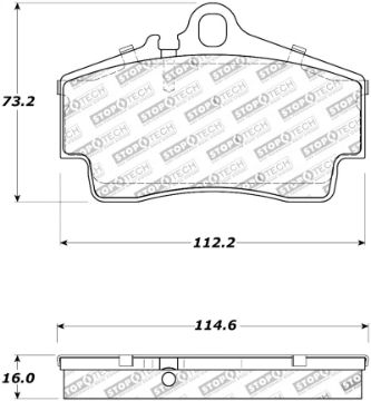 Picture of StopTech Street Touring 97 - 04 Porsche Boxster 00 - 08 Boxster S Rear Brake Pads