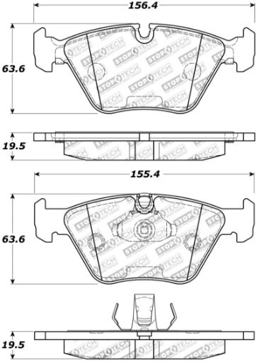 Picture of StopTech Street Touring 04 - 09 BMW X3 (E38) 06 - 09 Z4 3.0(E86) Front Brake Pads