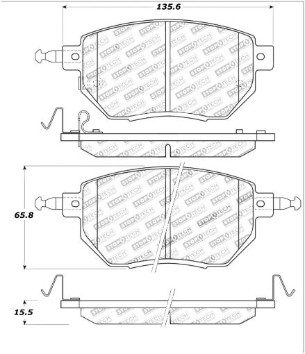 Picture of StopTech Street Touring 03 - 1105 Infiniti 05 - 06 Nissan Front Brake Pads