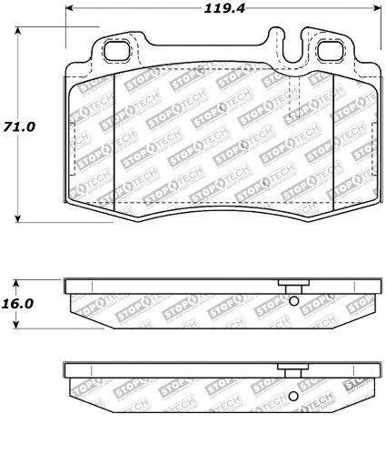 Picture of StopTech Street Touring 94 - 1296 Maserati Series Front Brake Pads