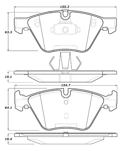 Picture of StopTech Street Touring 12 BMW X1 09 - 13 Z4 Front Brake Pads
