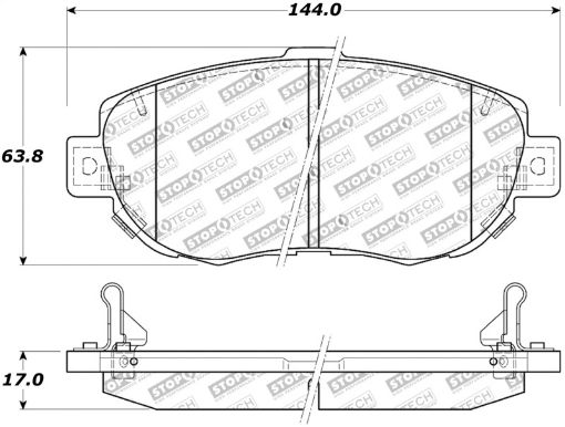 Picture of StopTech Street Touring 00 - 05 Lexus IS 250300350 Front Brake Pads