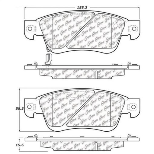 Picture of StopTech Street Touring 07 - 08 Infiniti G35 2WD Sedan Front Brake Pads