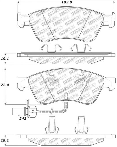 Picture of StopTech Street Touring 07 - 10 Audi S6S8 Front Brake Pads