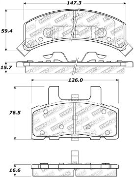 Picture of StopTech Street Touring 88 - 91 GMCChevy C1200C2500K1500K2500 Front Brake Pads