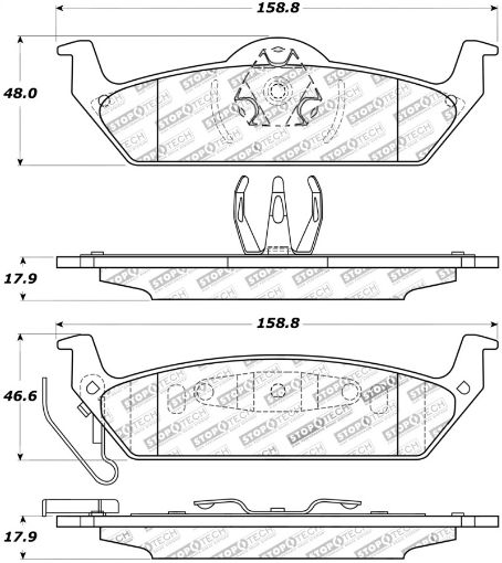 Picture of StopTech Street Touring 10 - 11 Ford F - 150 Rear Brake Pads