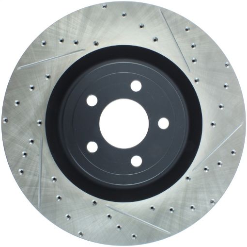 Picture of StopTech Slotted Drilled Sport Brake Rotor - 2015 Ford Mustang GT - Front Left