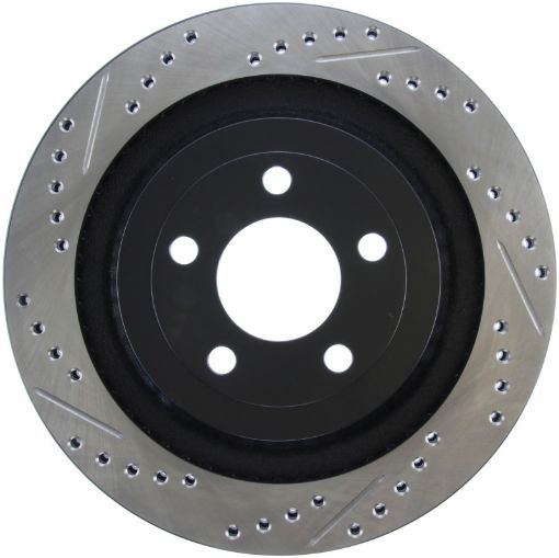 Picture of StopTech Slotted Drilled Sport Brake Rotor - 2015 Ford Mustang GT - Rear Right