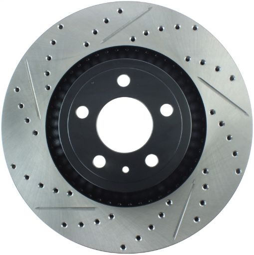 Picture of StopTech Slotted Drilled Sport Brake Rotor - 2015 Ford Mustang Non - Brembo - Front Right