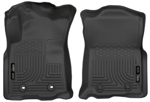 Picture of Husky Liners 2016 Toyota Tacoma w Manual Trans WeatherBeater Front Black Floor Liners