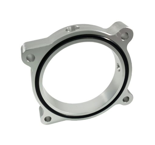 Picture of Torque Solution Throttle Body Spacer (Silver) Ford Mustang GT 5.0L 2011 - 2016