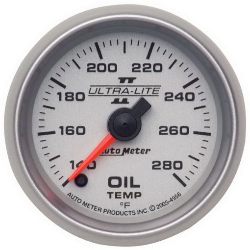 Picture of Autometer Ultra - Lite II 52mm 140 - 280 Deg F Full Sweep Electric Oil Temperature Gauge