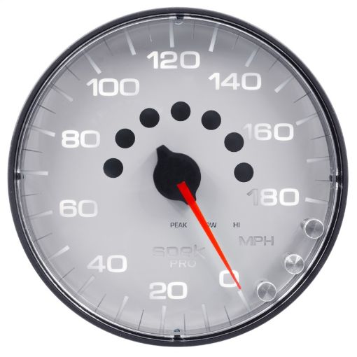 Picture of Autometer Spek - Pro Gauge Speedometer 5in 180 Mph Elec. Programmable WhiteBlack