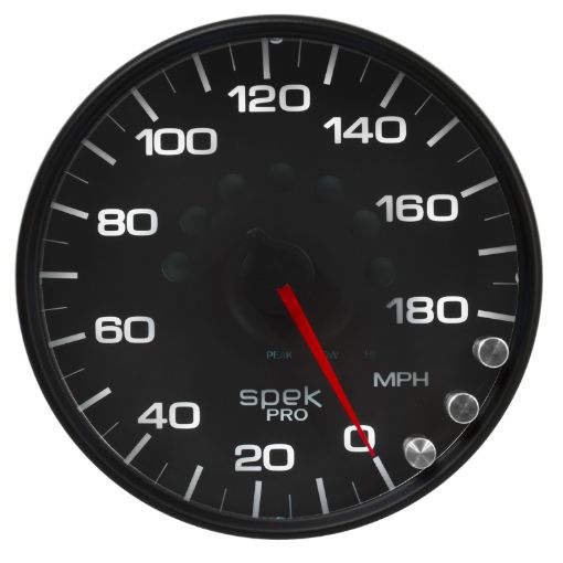Picture of Autometer Spek - Pro Gauge Speedometer 5in 180 Mph Elec. Programmable BlackBlack
