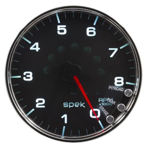 Picture of Autometer Spek - Pro Gauge Tachometer 5in 8K Rpm WShift Light Peak Mem BlackChrome