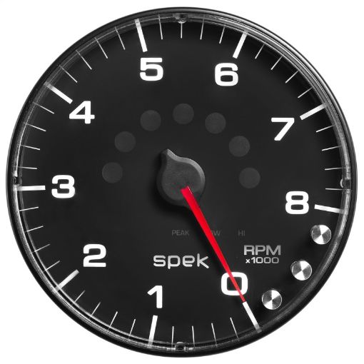 Picture of Autometer Spek - Pro Gauge Tachometer 5in 8K Rpm WShift Light Peak Mem BlackBlack