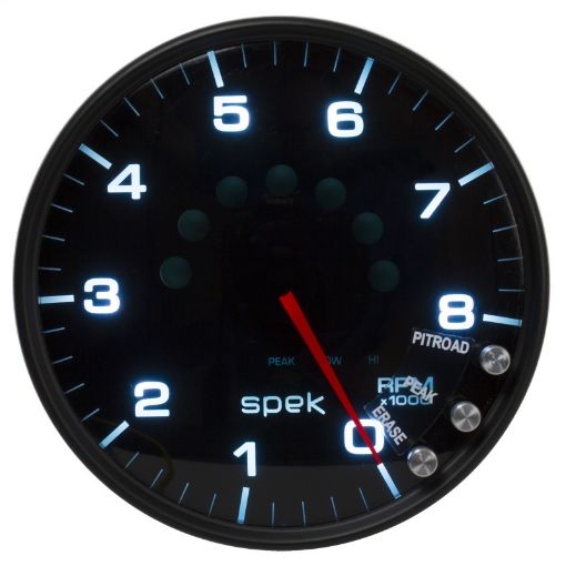 Picture of Autometer Spek - Pro Gauge Tachometer 5in 8K Rpm WShift Light Peak Mem BlackSmokeBlack