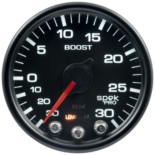 Picture of Autometer Spek - Pro Gauge VacBoost 2 116in 30Inhg - 30psi Stepper Motor WPeak Warn BlackBlack