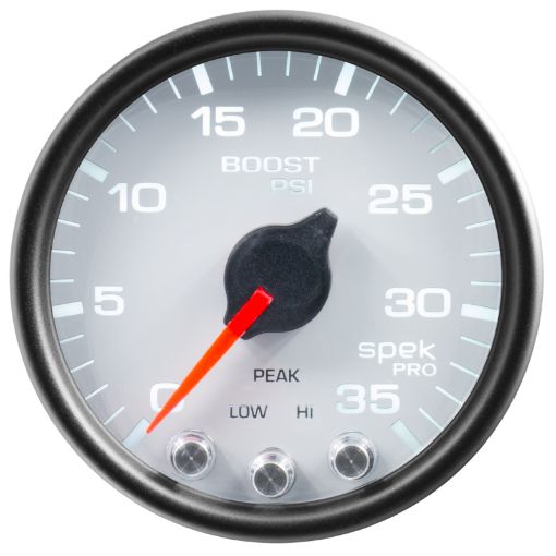 Picture of Autometer Spek - Pro Gauge Boost 2 116in 35psi Stepper Motor WPeak Warn WhiteBlack