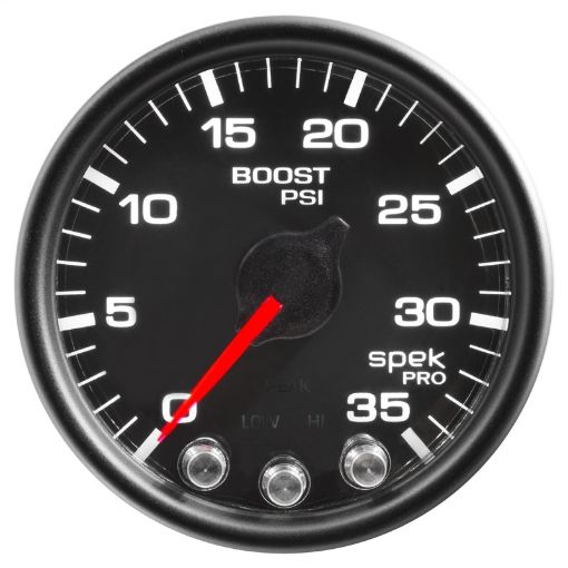 Picture of Autometer Spek - Pro Gauge Boost 2 116in 35psi Stepper Motor WPeak Warn BlackBlack