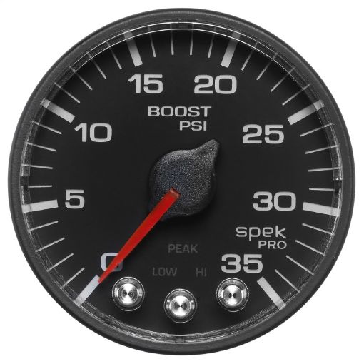 Picture of Autometer Spek - Pro Gauge Boost 2 116in 35psi Stepper Motor WPeak Warn BlackBlack