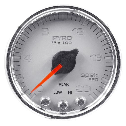 Picture of Autometer Spek - Pro Gauge Pyro. (Egt) 2 116in 2000f Stepper Motor WPeak Warn SlvrChrm