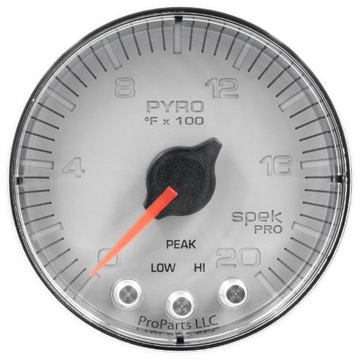 Picture of Autometer Spek - Pro Gauge Pyro. (Egt) 2 116in 2000f Stepper Motor WPeak Warn SlvrChrm