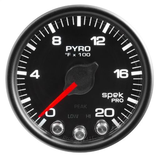 Picture of Autometer Spek - Pro Gauge Pyro. (Egt) 2 116in 2000f Stepper Motor WPeak Warn BlkBlk