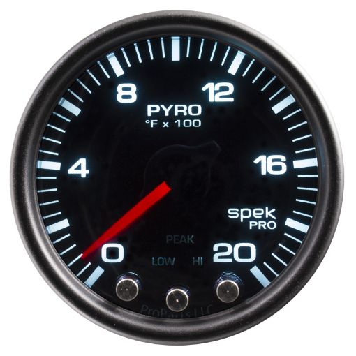 Picture of Autometer Spek - Pro Gauge Pyro. (Egt) 2 116in 2000f Stepper Motor WPeak Warn BlkSmokeBlk
