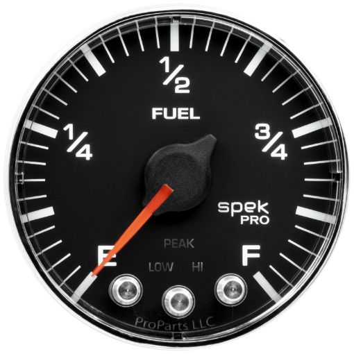 Picture of Autometer Spek - Pro Gauge Fuel Level 2 116in 0 - 270 Programmable BlkChrm