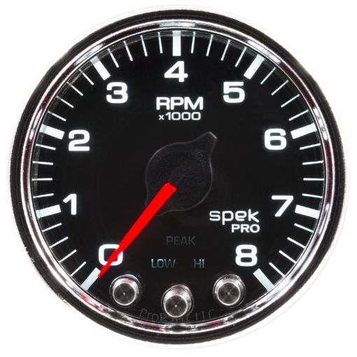 Picture of Autometer Spek - Pro Gauge Tach 2 116in 8K Rpm W Shift Light Peak Mem BlkChrm