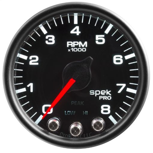 Picture of Autometer Spek - Pro Gauge Tach 2 116in 8K Rpm W Shift Light Peak Mem BlkBlk
